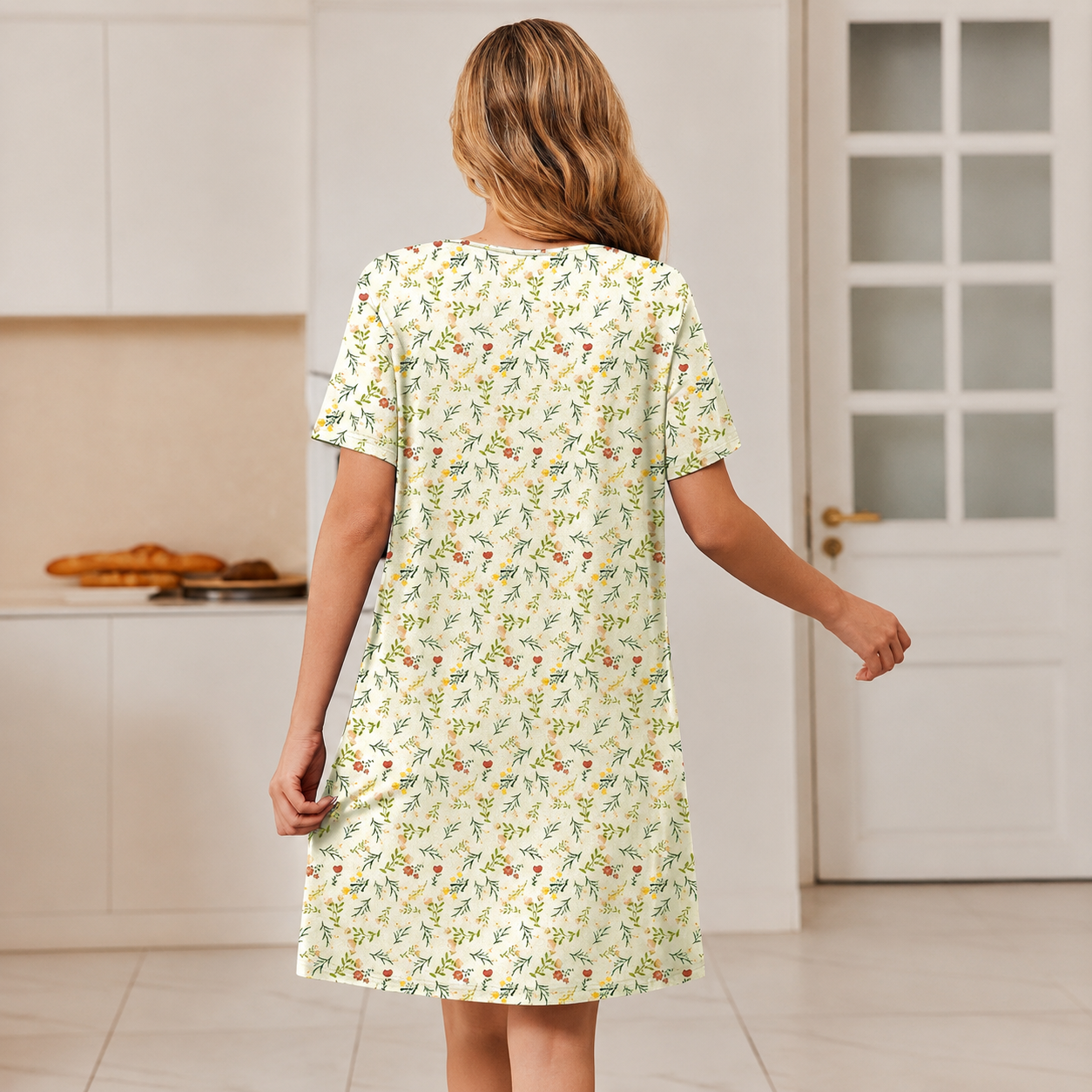 Lightweight Short Sleeve Zipper Robes with Pockets For Women