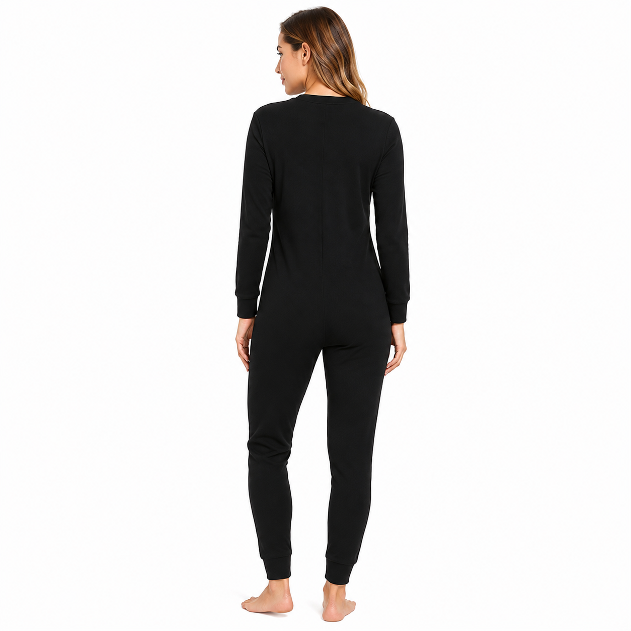 Thermal Henley Onesie Union Suit For Women