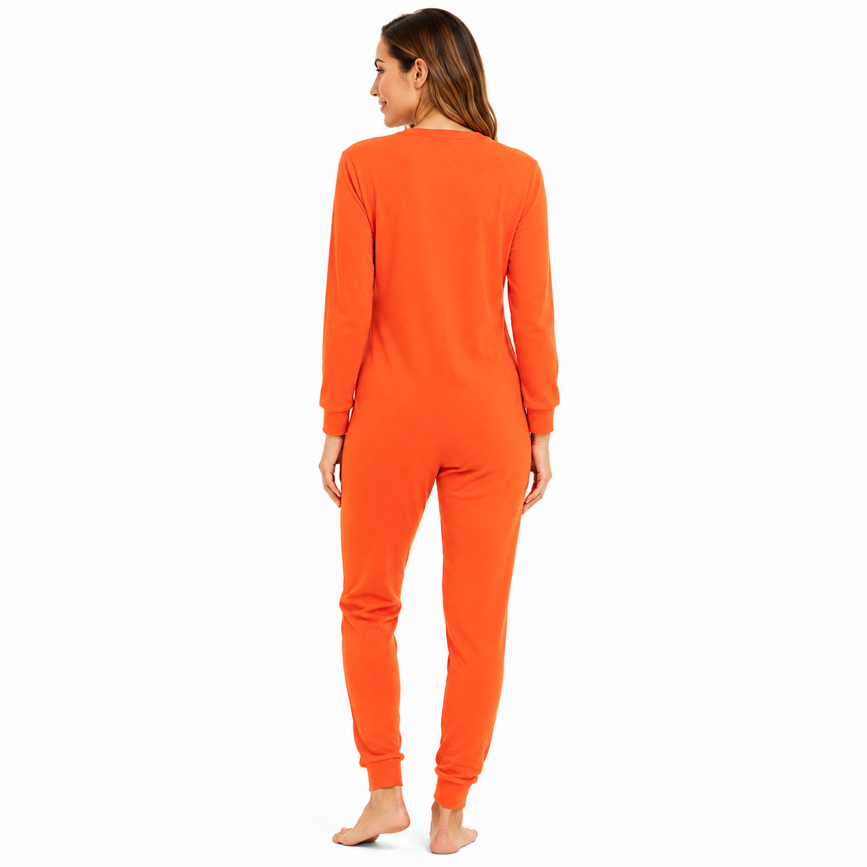 Thermal Henley Onesie Union Suit For Women