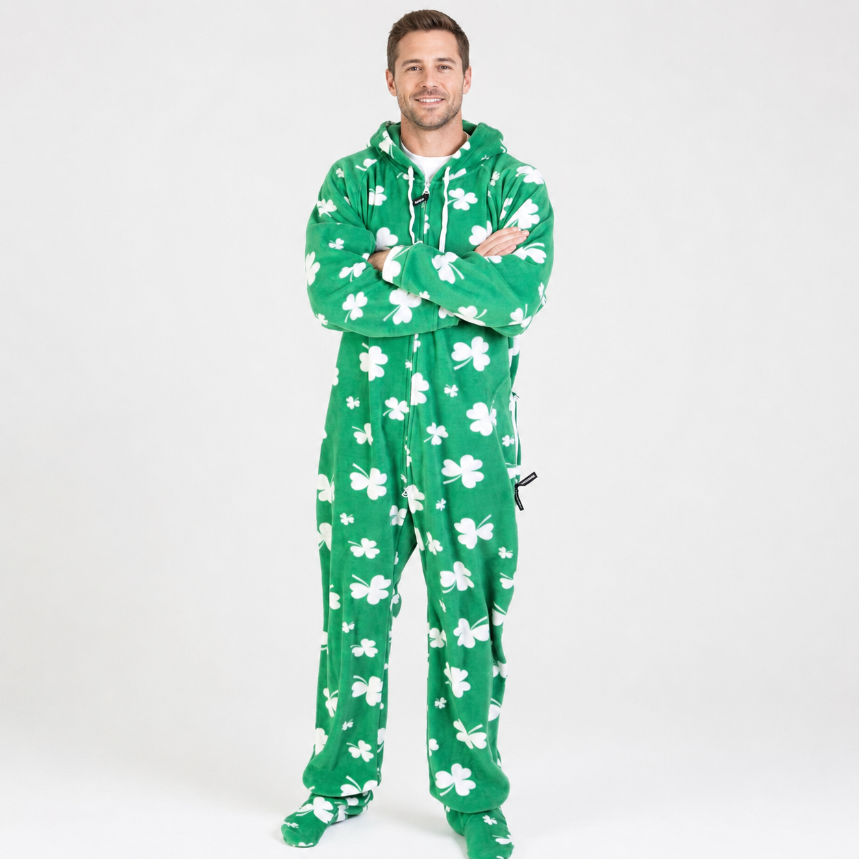 Hooded Fleece Lounge Pajama Onesie Jumpsuit For Men And Women