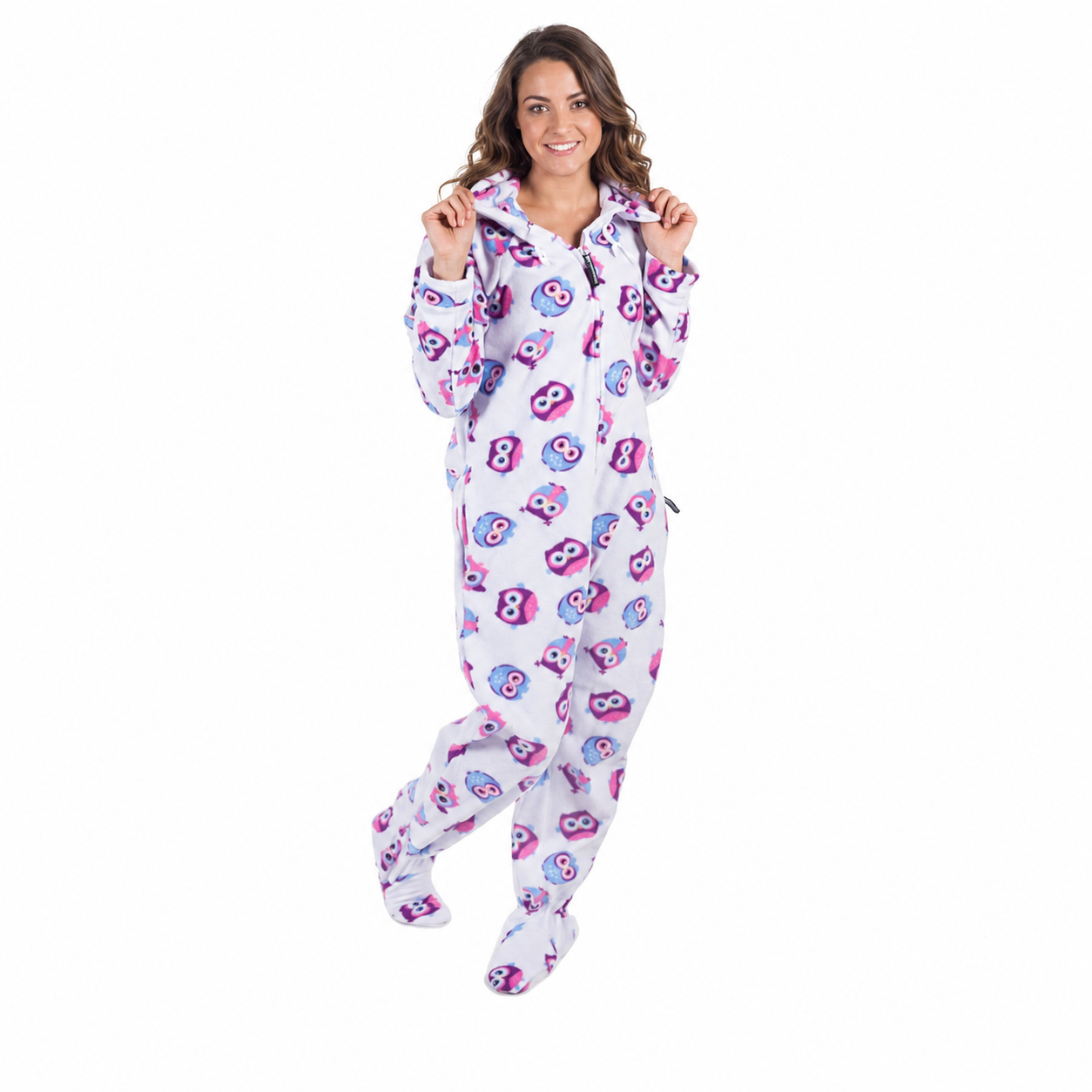 Hooded Fleece Lounge Pajama Onesie Jumpsuit For Men And Women