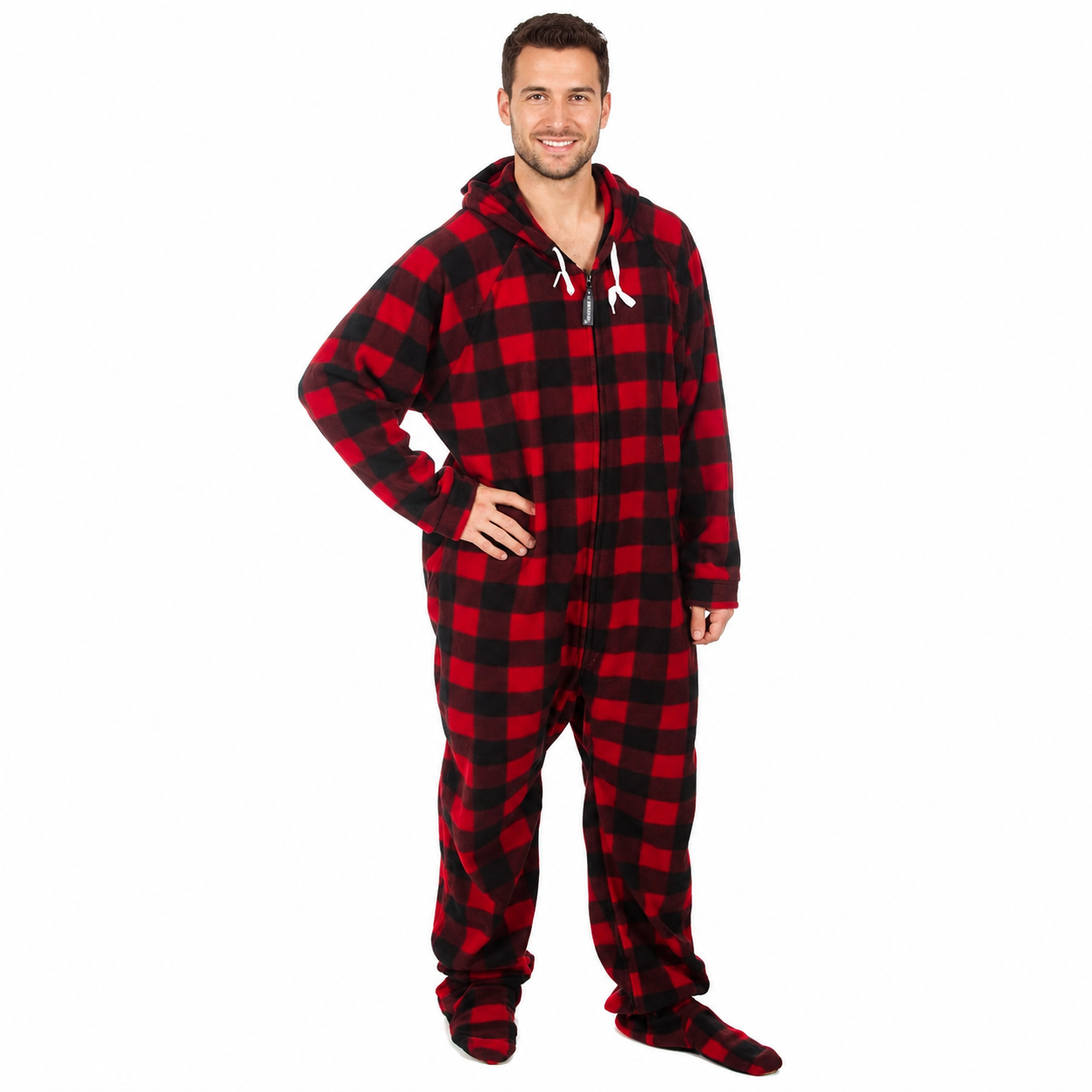 Hooded Fleece Lounge Pajama Onesie Jumpsuit For Men And Women