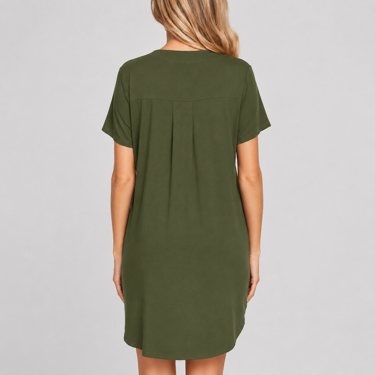 Casual Lounge Nightgown Short Sleeve Sleep Dress For Women