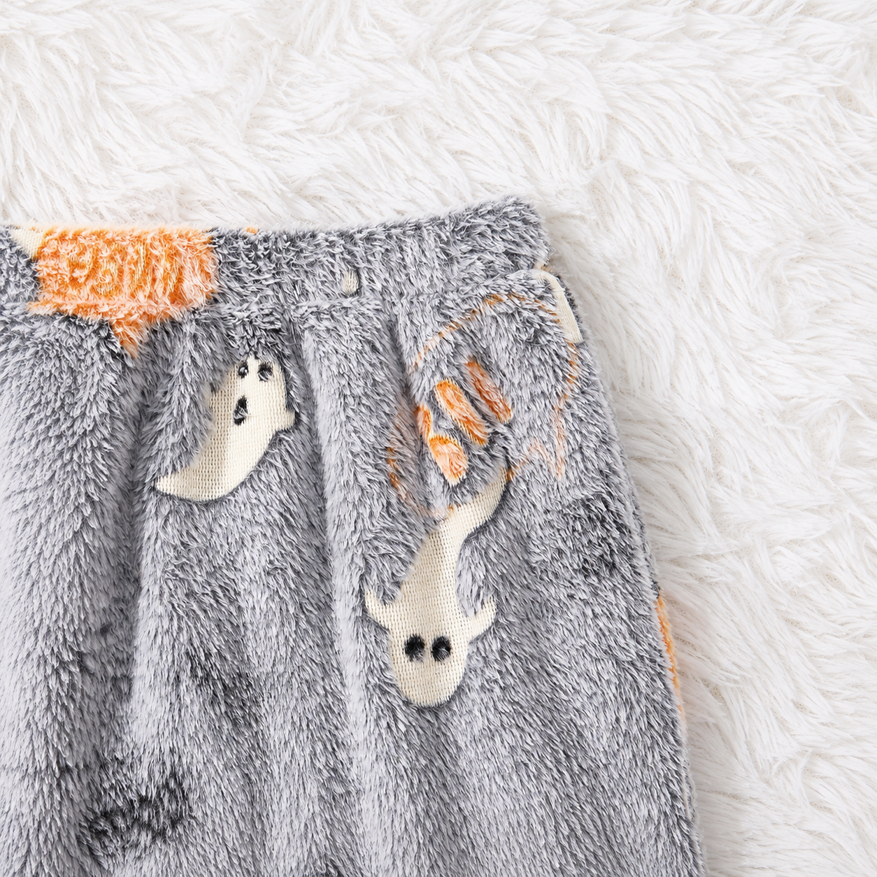 Halloween Theme Flannel Tank Top And Elastic Waist Shorts Set For Women