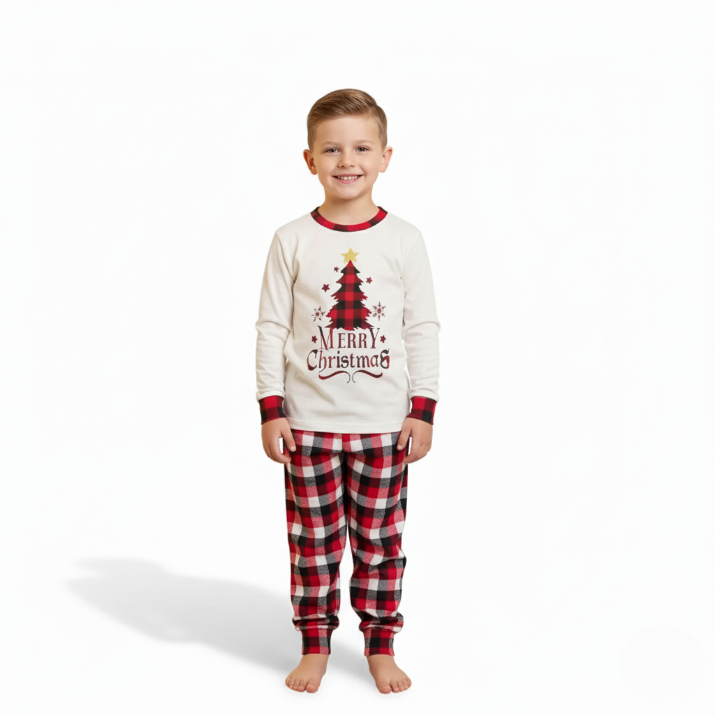 Christmas All Over Print Matching Family Pajama Set With Dog Outfit