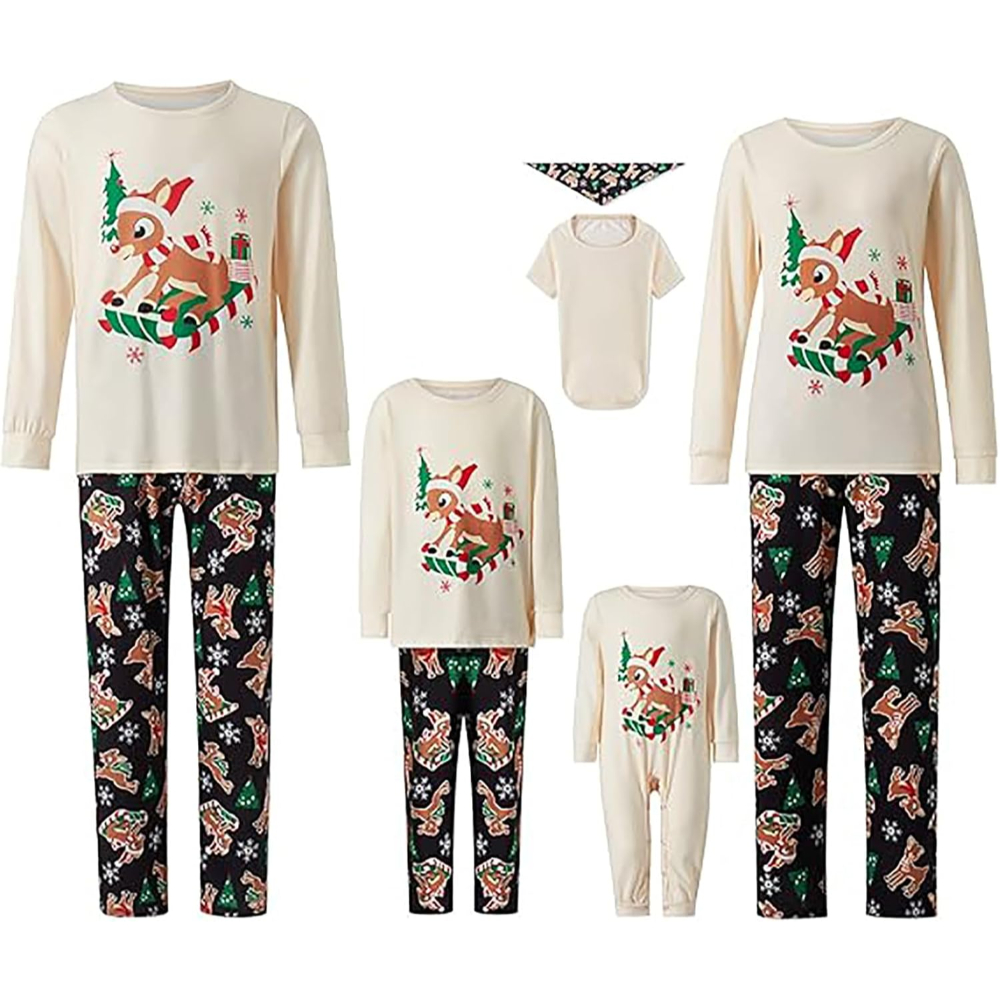 Christmas Crew Matching Family Pajamas Set Sleepwear