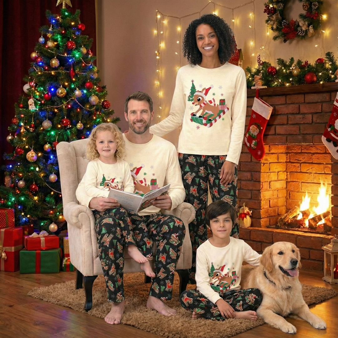 Christmas Crew Matching Family Pajamas Set Sleepwear