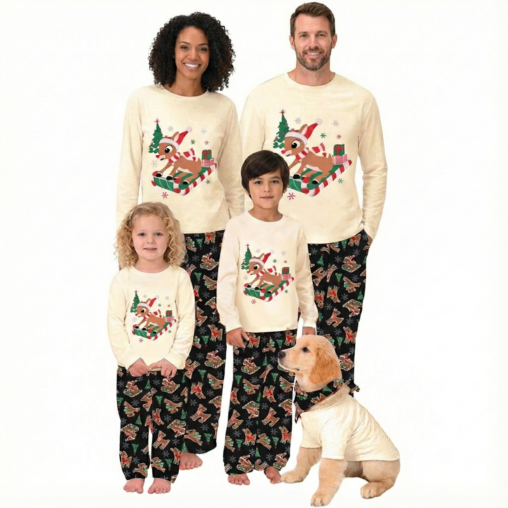 Christmas Crew Matching Family Pajamas Set Sleepwear
