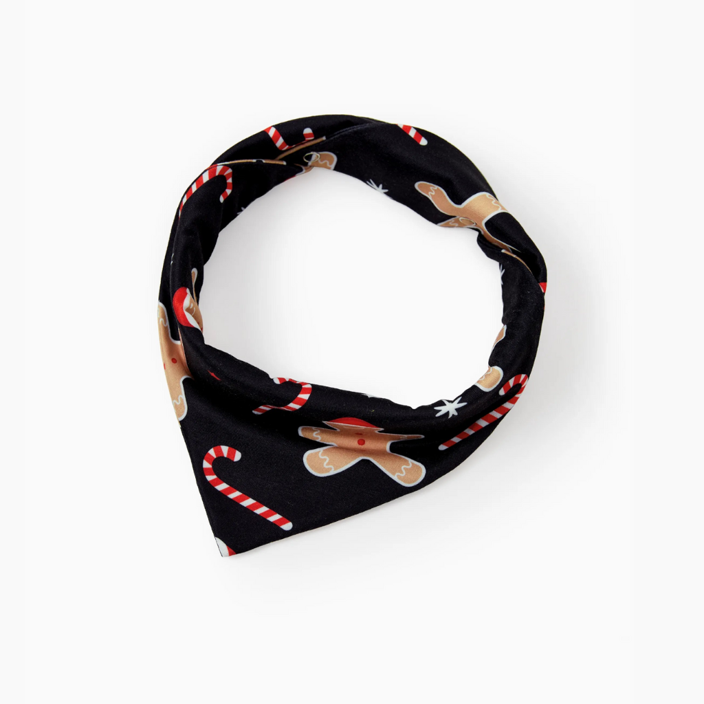 Christmas Gingerbread Print Matching Family Pajama Set With Festive Socks