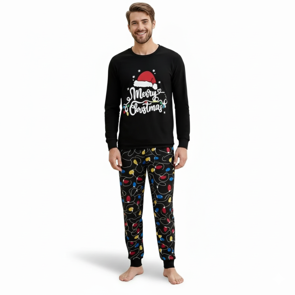 Christmas Lights All Over Print Family Matching Pajama Set