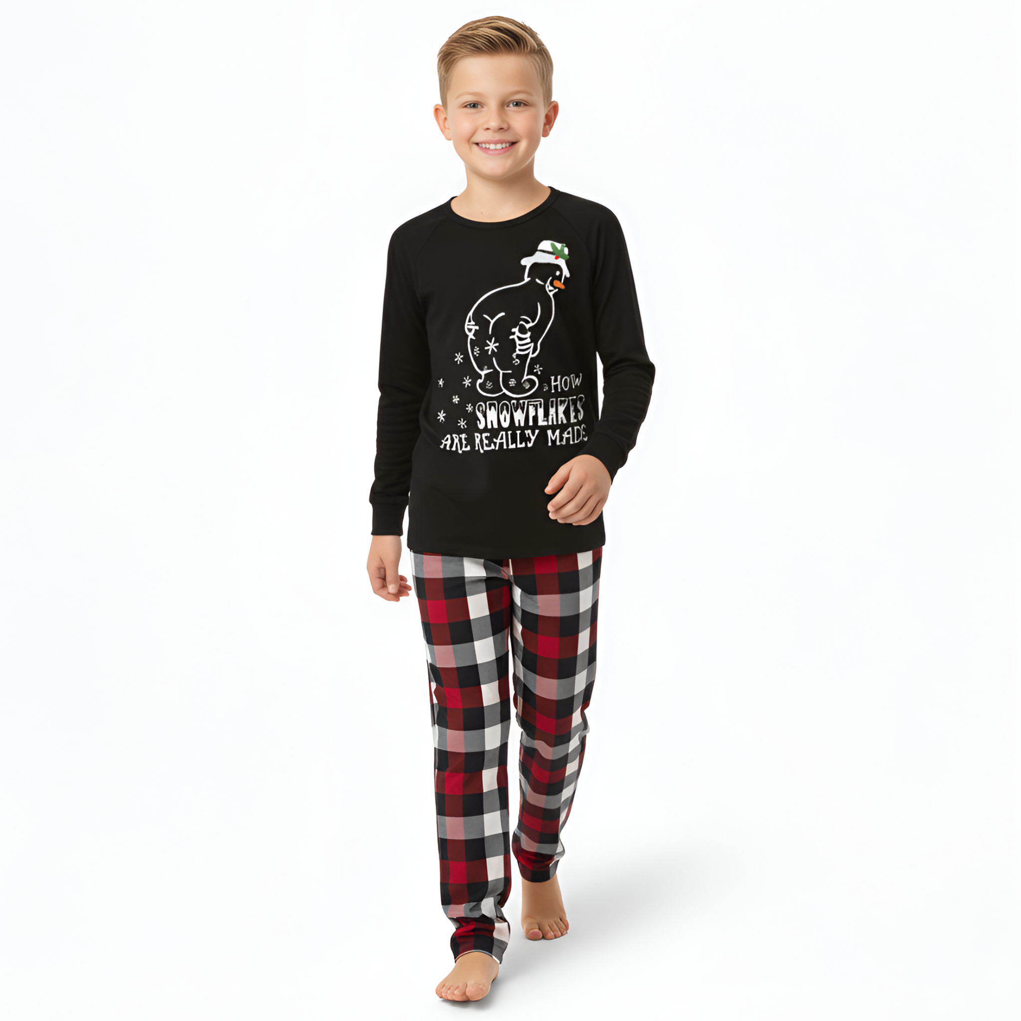 Christmas Red Black Plaid Family Matching Pajama Sets