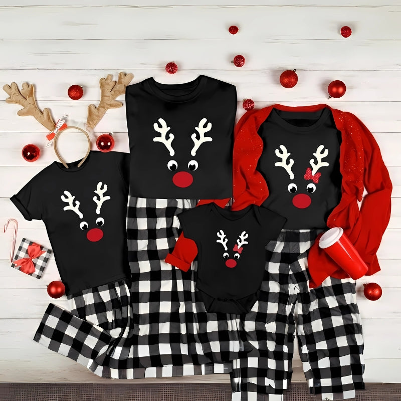Christmas Reindeer Family Matching Shirts-Original Pajamas