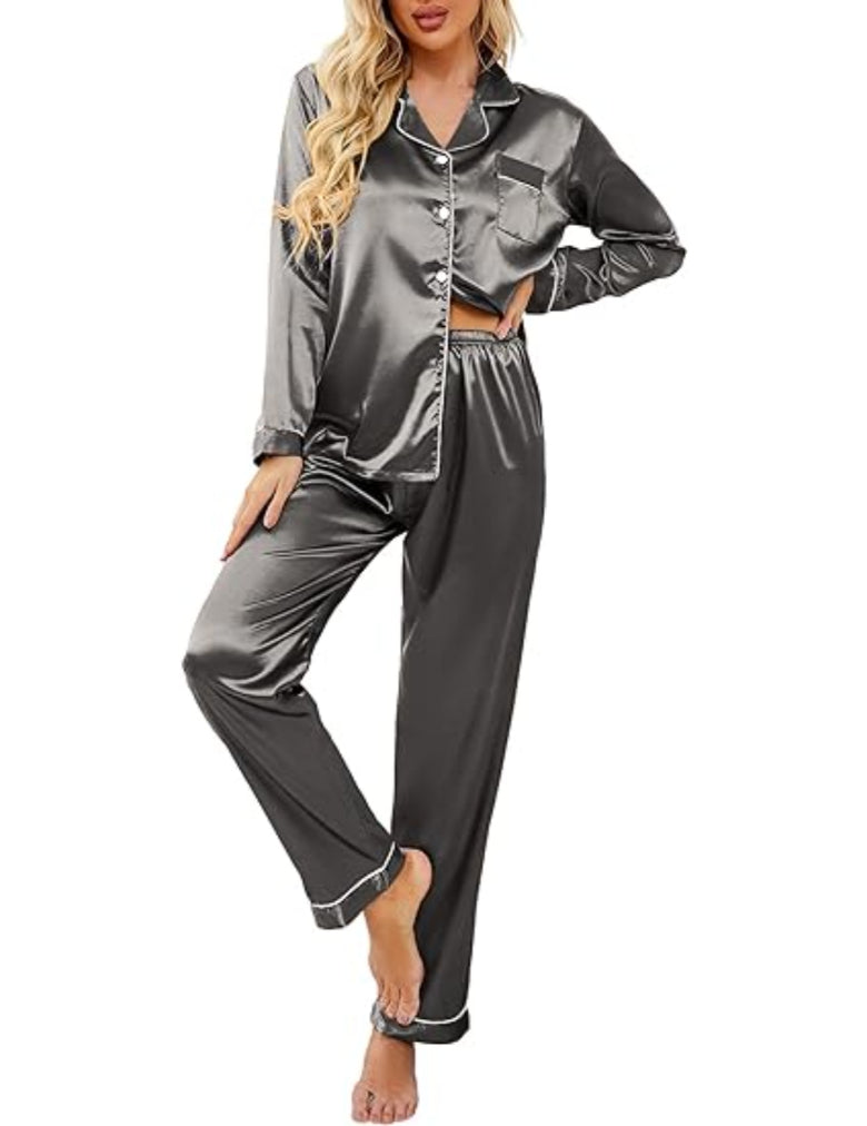Classic Button Down Long Pajamas Set-Original PajamasClassic Button Down Long Pajamas Set - Image 19