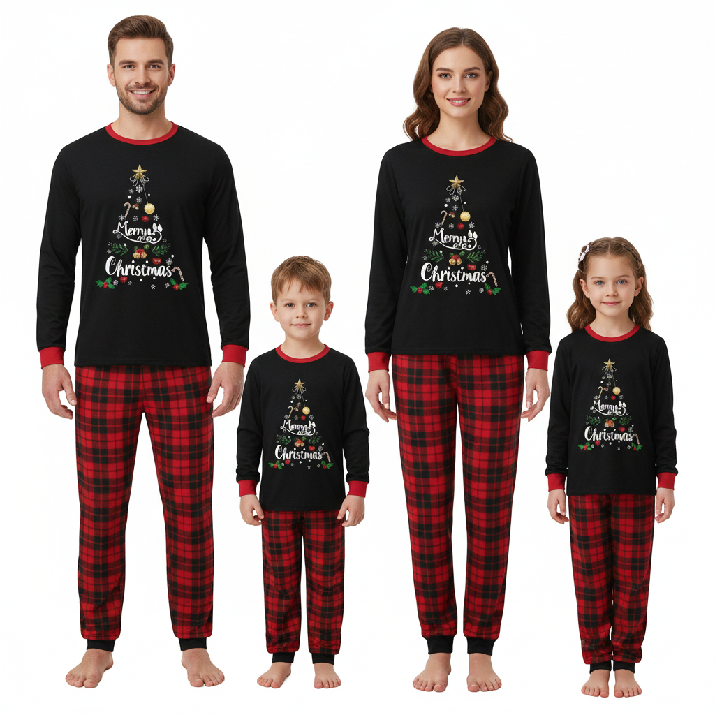 Comfortable Family Pajama Set For Christmas Celebrations