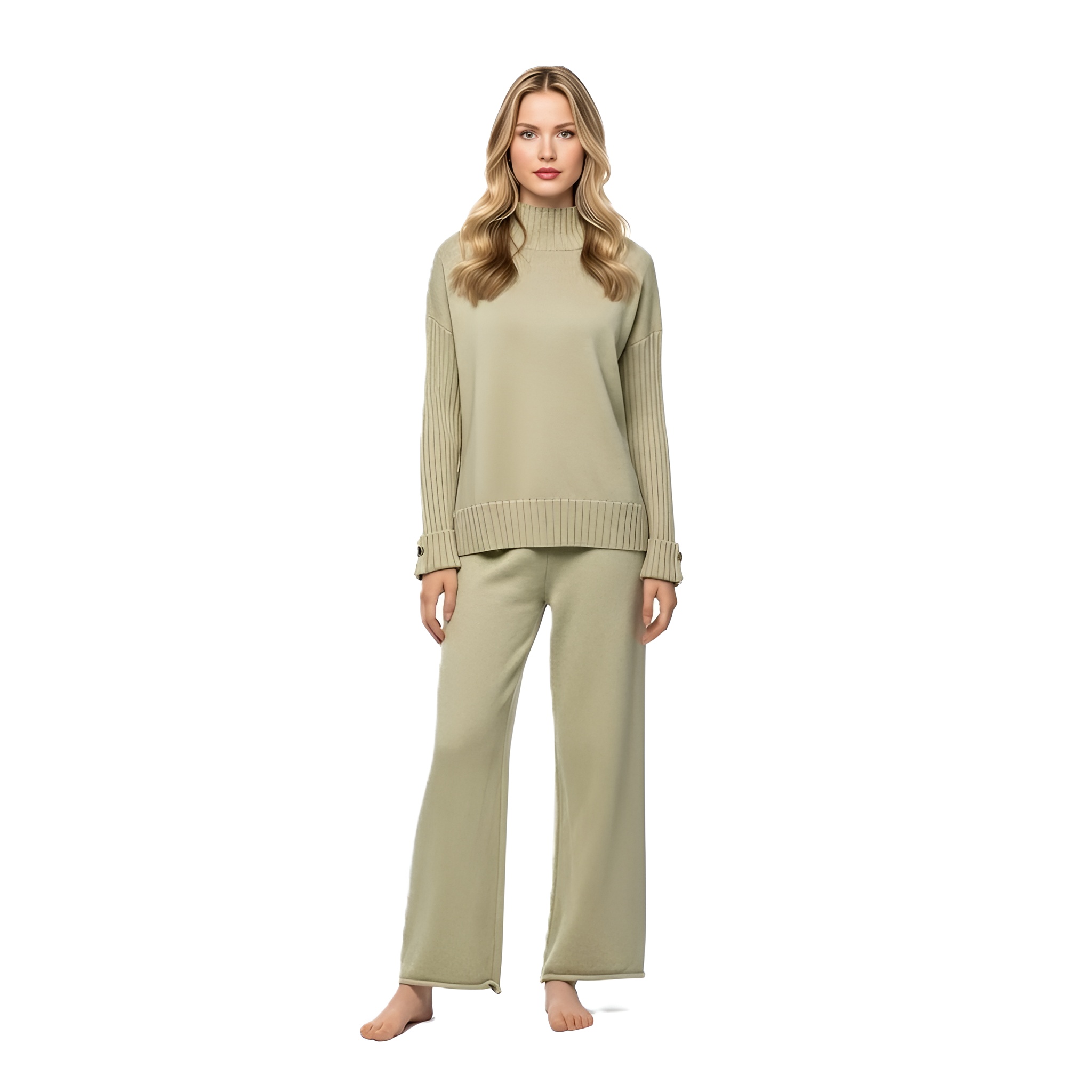 Knit Two Piece Winter Set Outfit