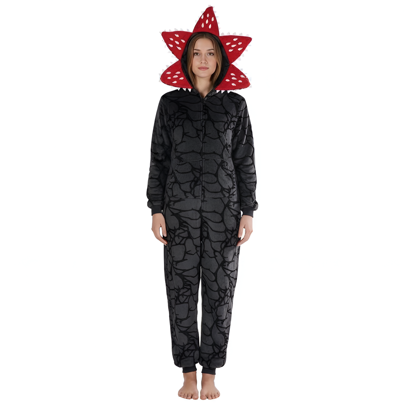 Demogorgon Cosplay One Piece Hooded Jumpsuit