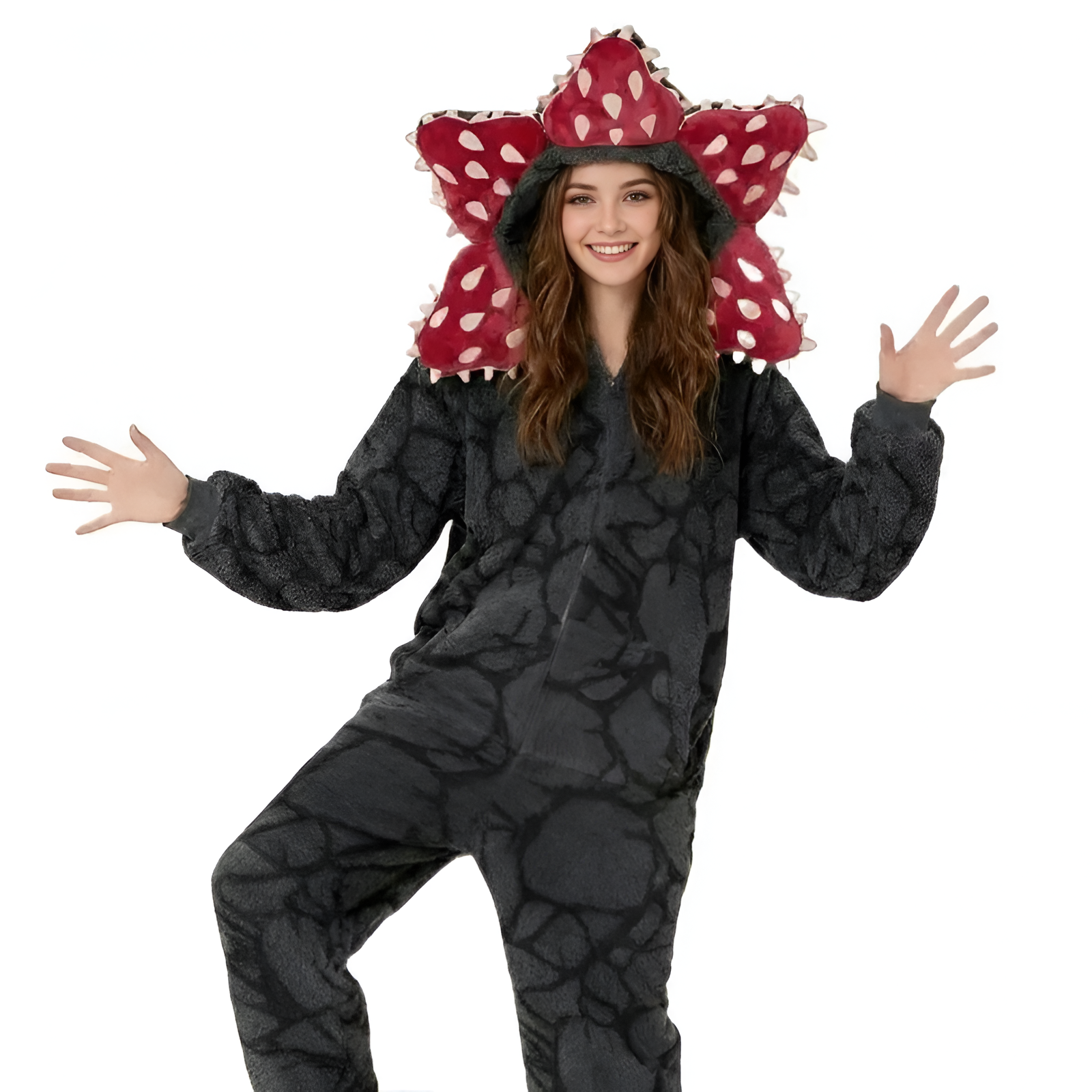 Demogorgon Cosplay One Piece Hooded Jumpsuit