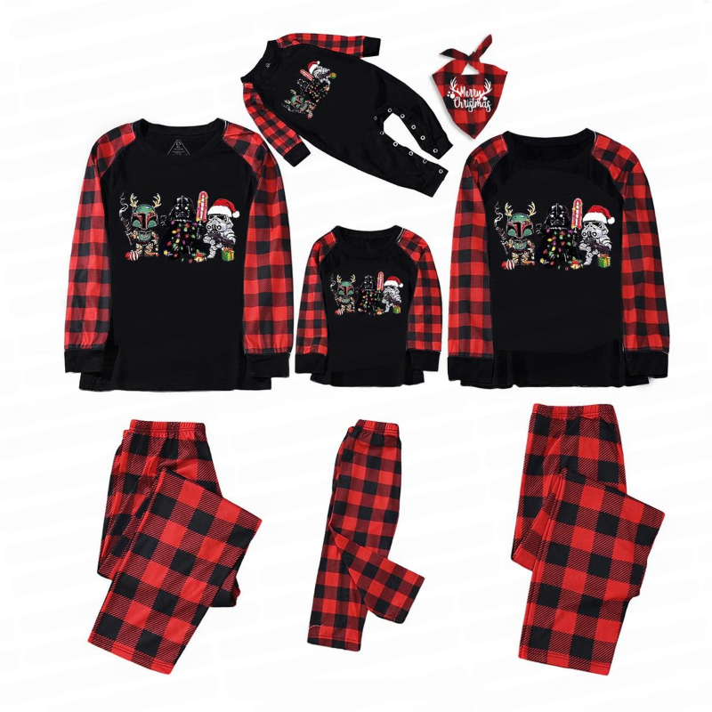 Family Matching Christmas Pajamas Set With Fun Character Design-Original Pajamas