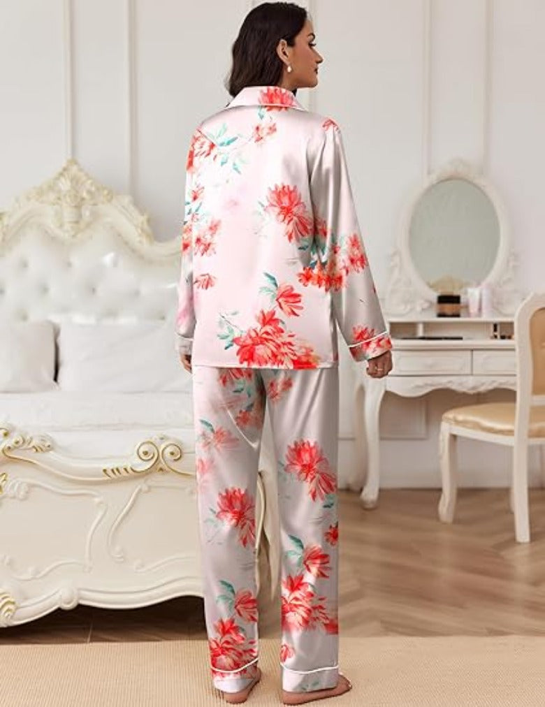 Floral Patterned Comfy Pajamas Set-Original Pajamas