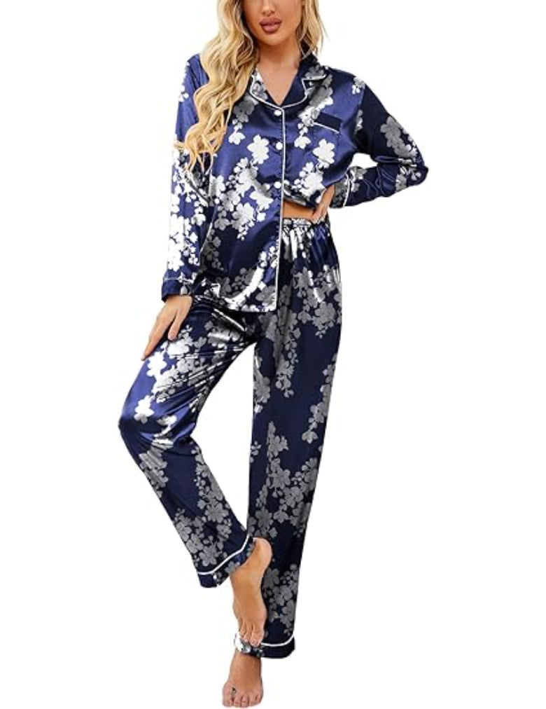 Floral Patterned Comfy Pajamas Set-Original Pajamas