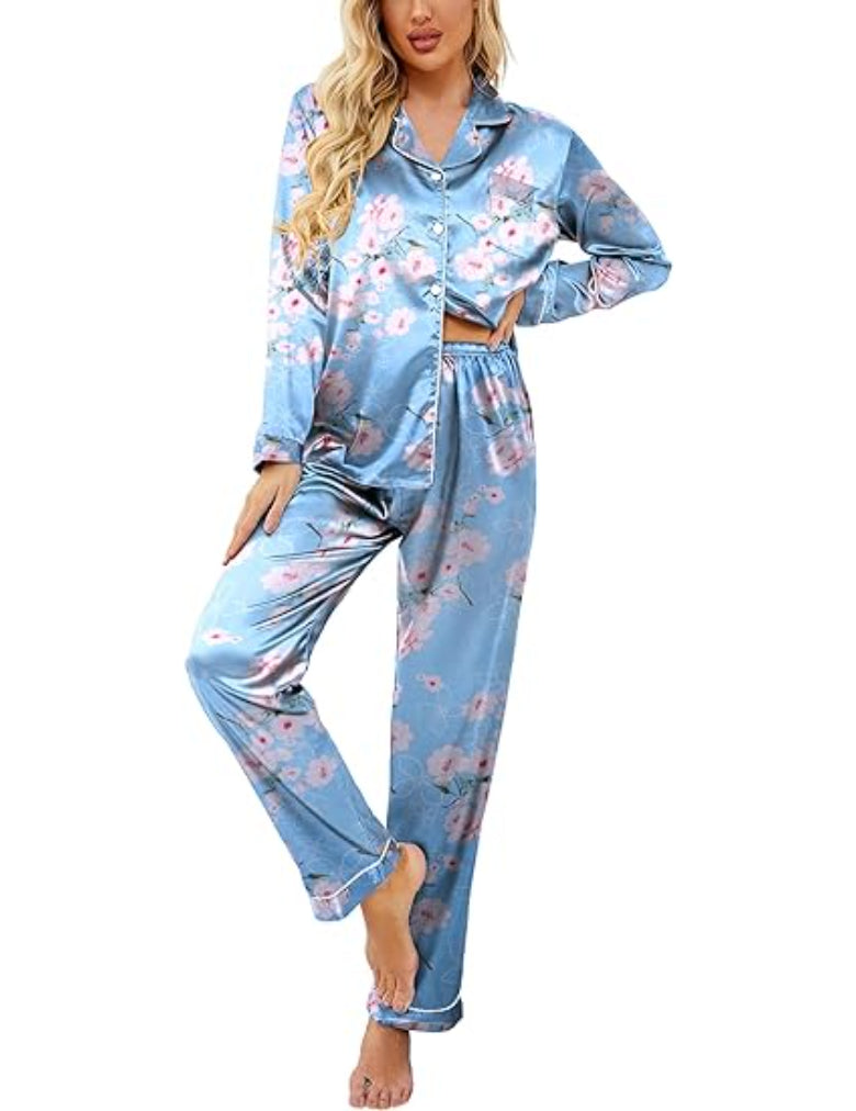 Floral Patterned Comfy Pajamas Set-Original Pajamas
