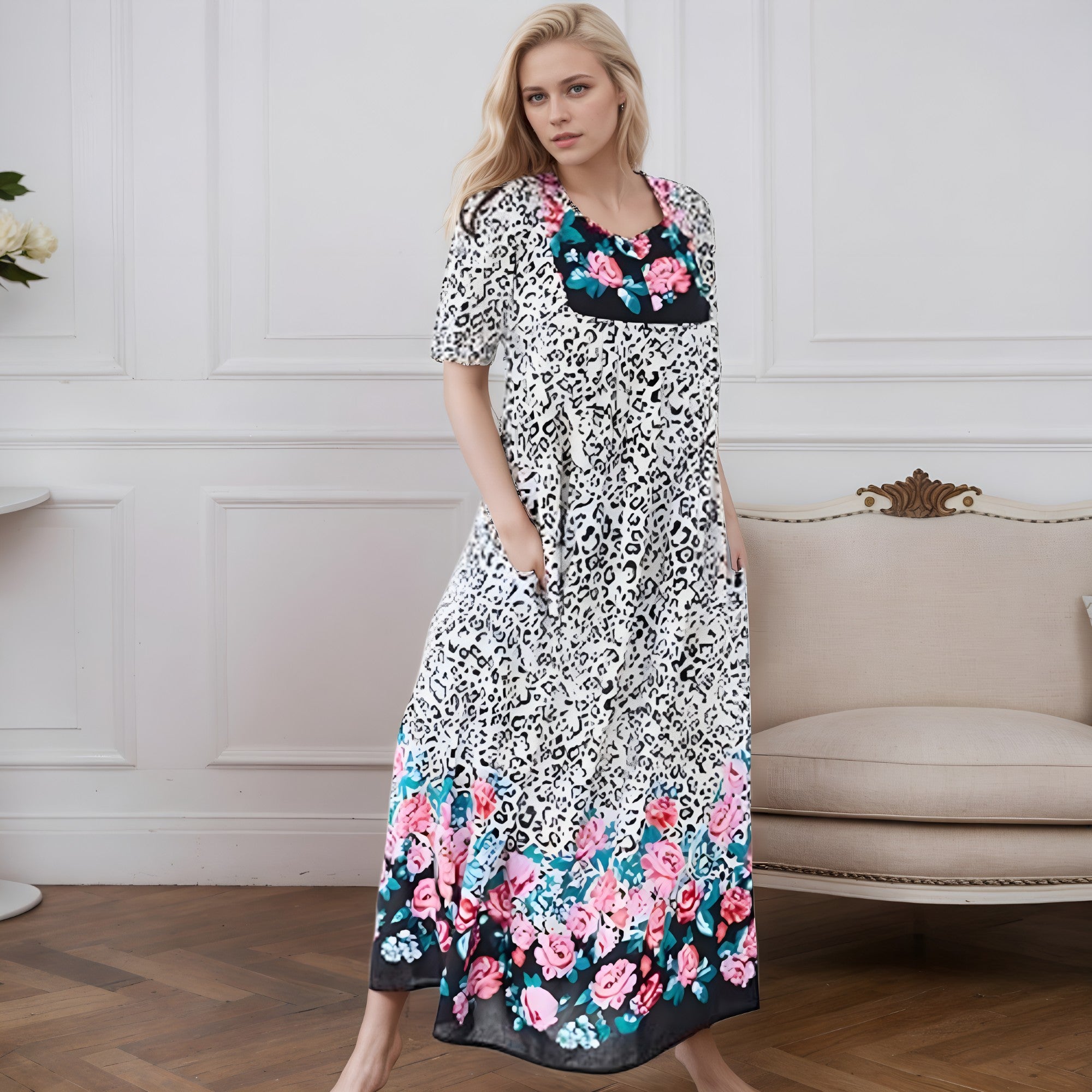 Women's Front Lounger House Dress-Original Pajamas