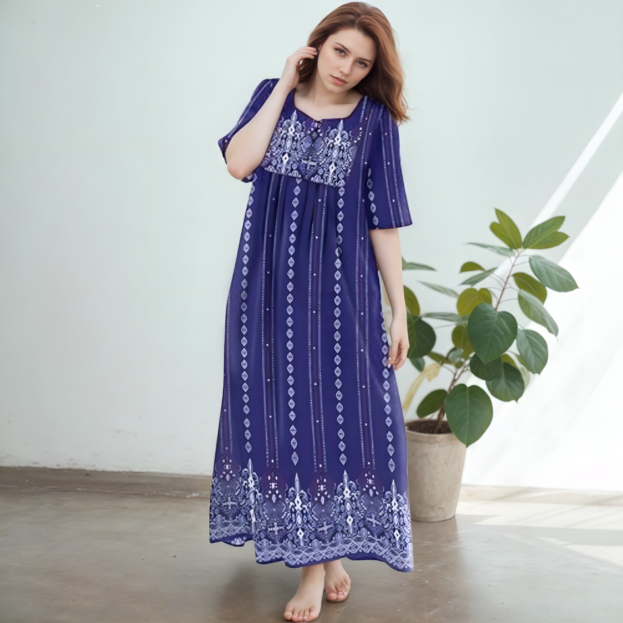 Women's Front Lounger House Dress-Original Pajamas