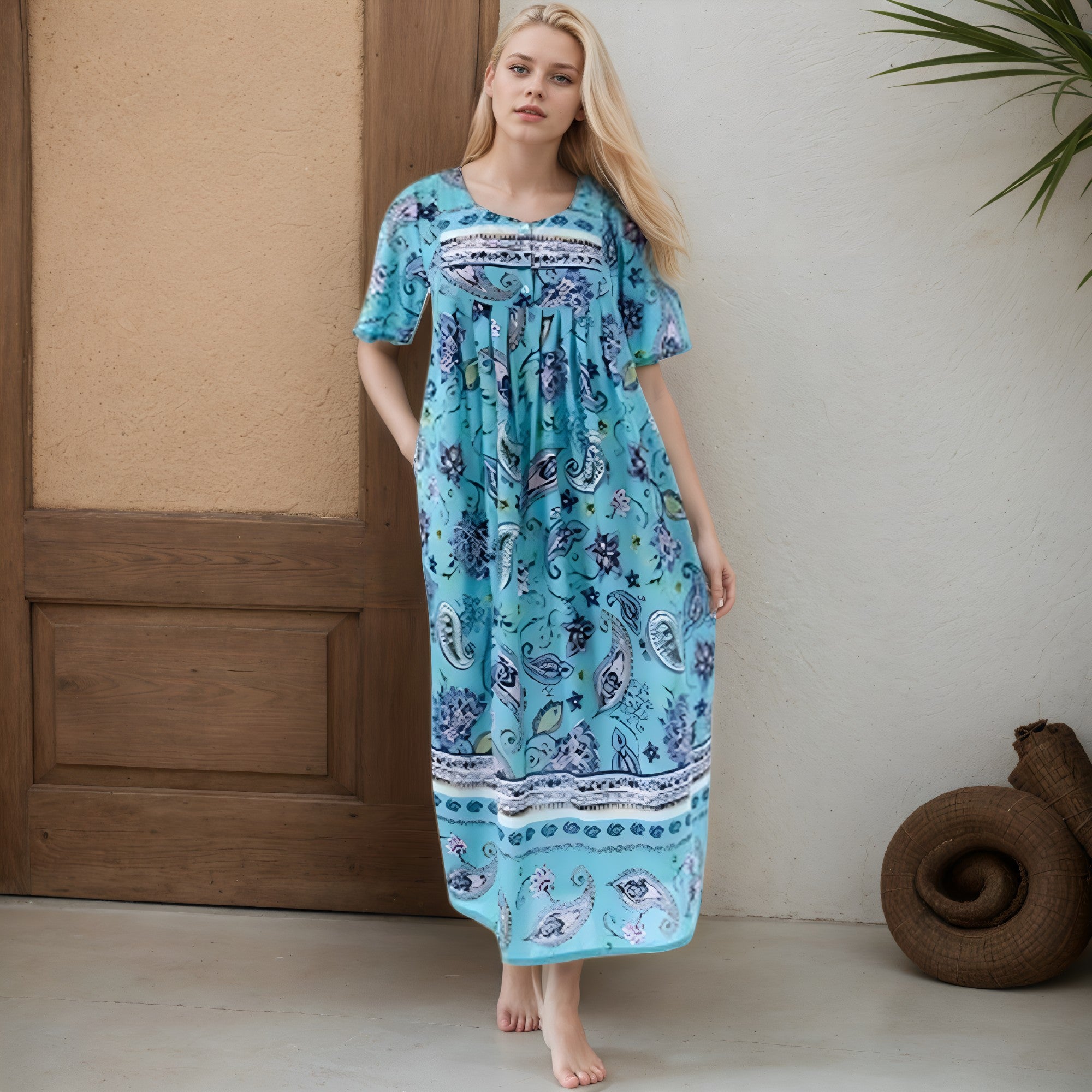 Women's Front Lounger House Dress-Original Pajamas