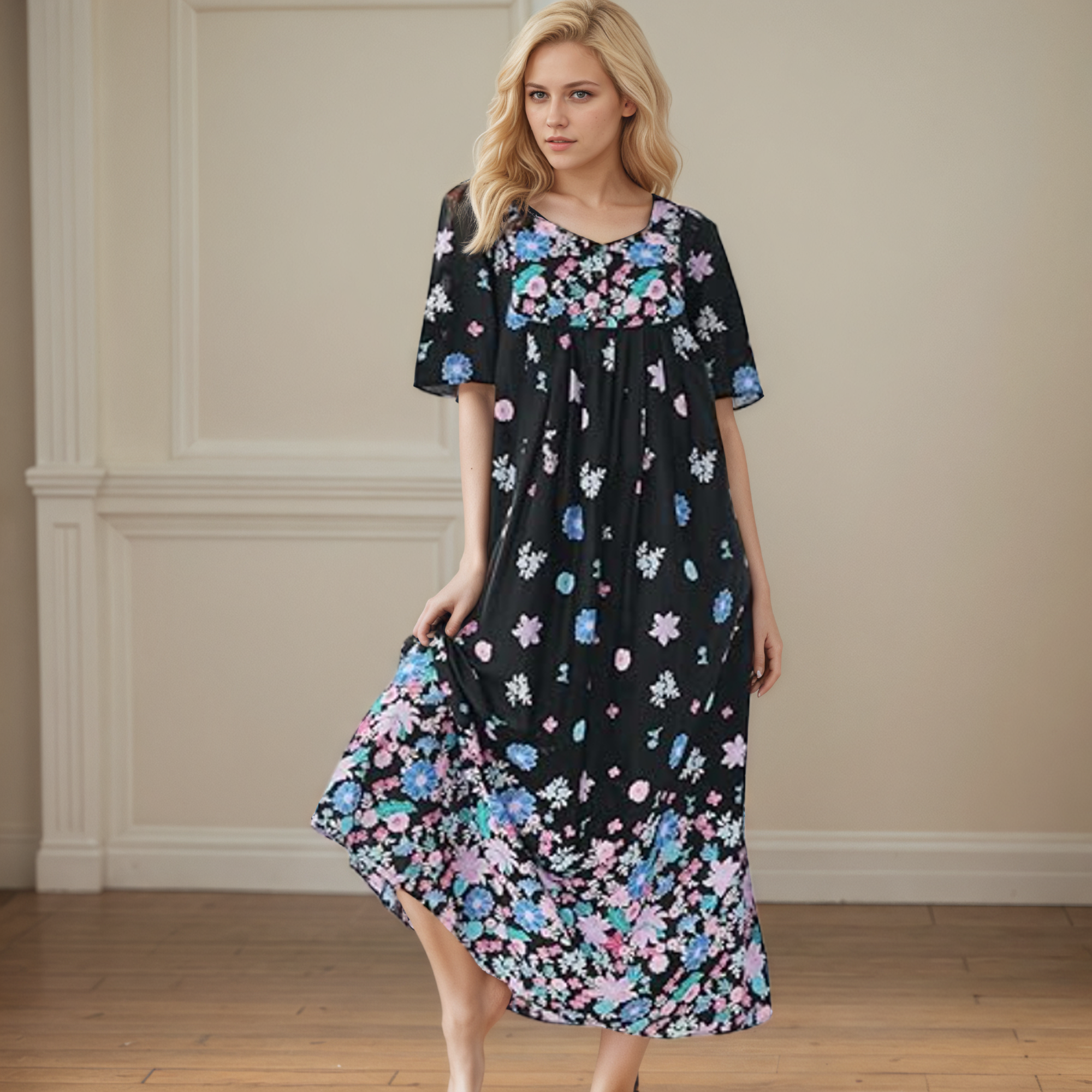 Women's Front Lounger House Dress-Original Pajamas