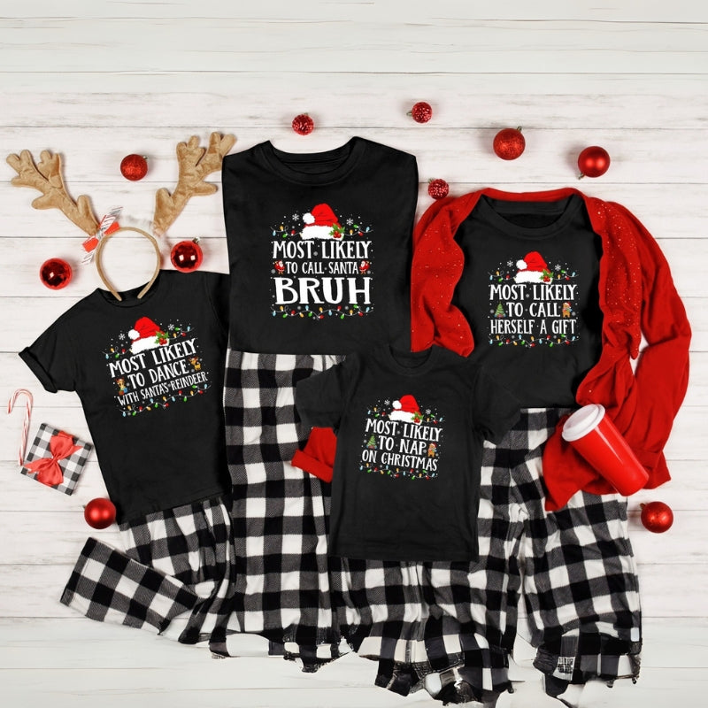 Funny Family Matching Christmas Shirts-Original Pajamas
