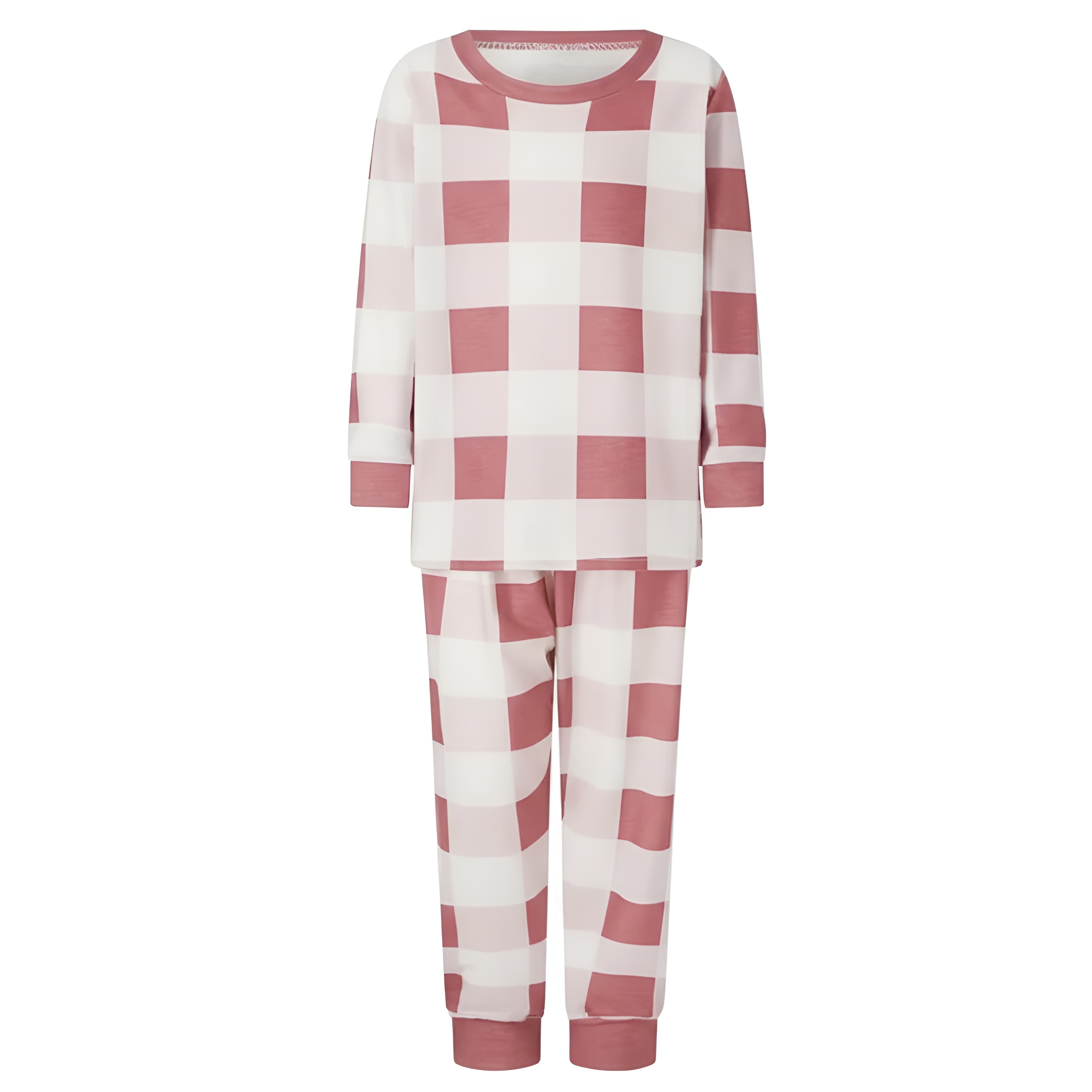 Long Sleeve T Shirt with Pants Plaid Sleepwear Loungewear Family Matching Pajama Sets
