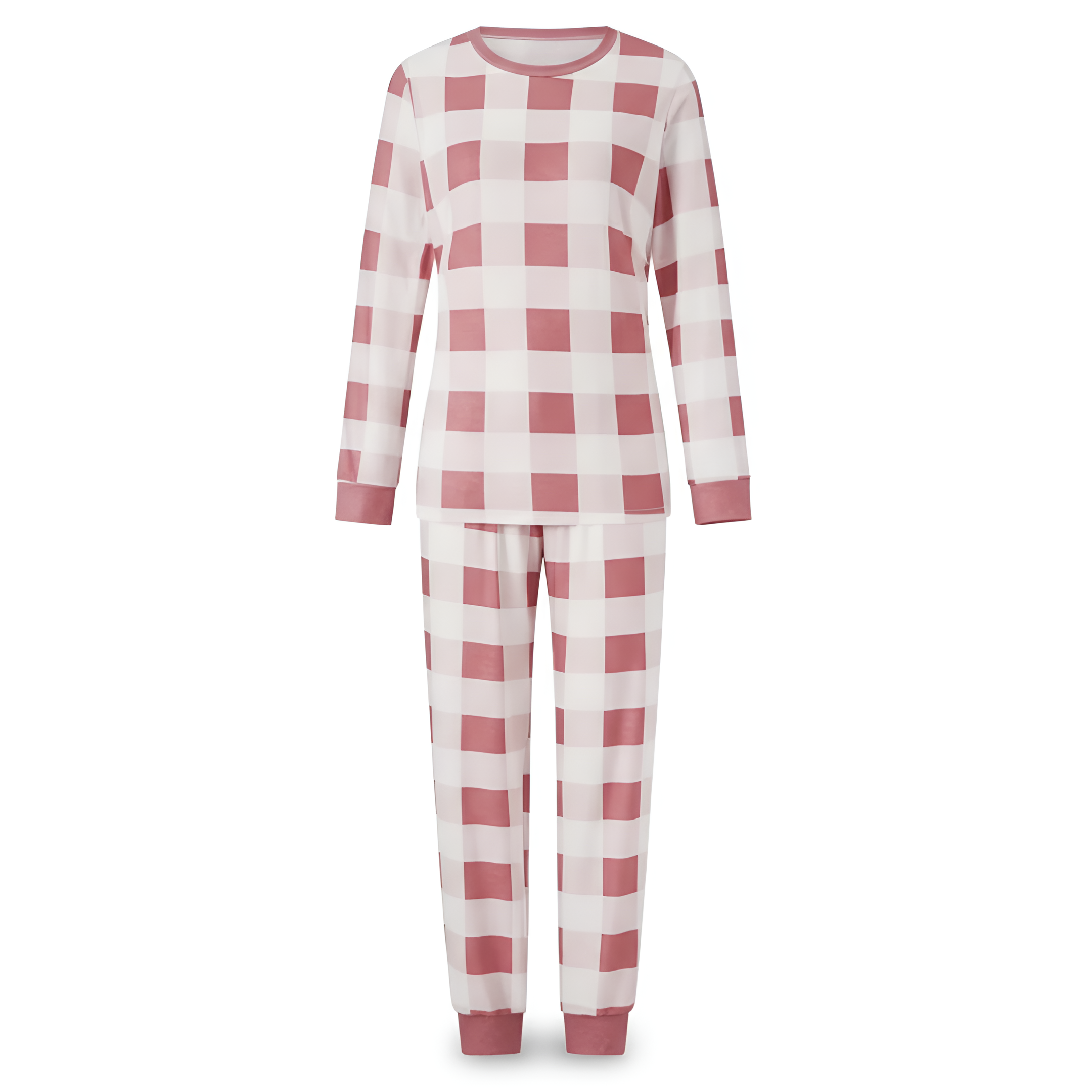 Long Sleeve T Shirt with Pants Plaid Sleepwear Loungewear Family Matching Pajama Sets