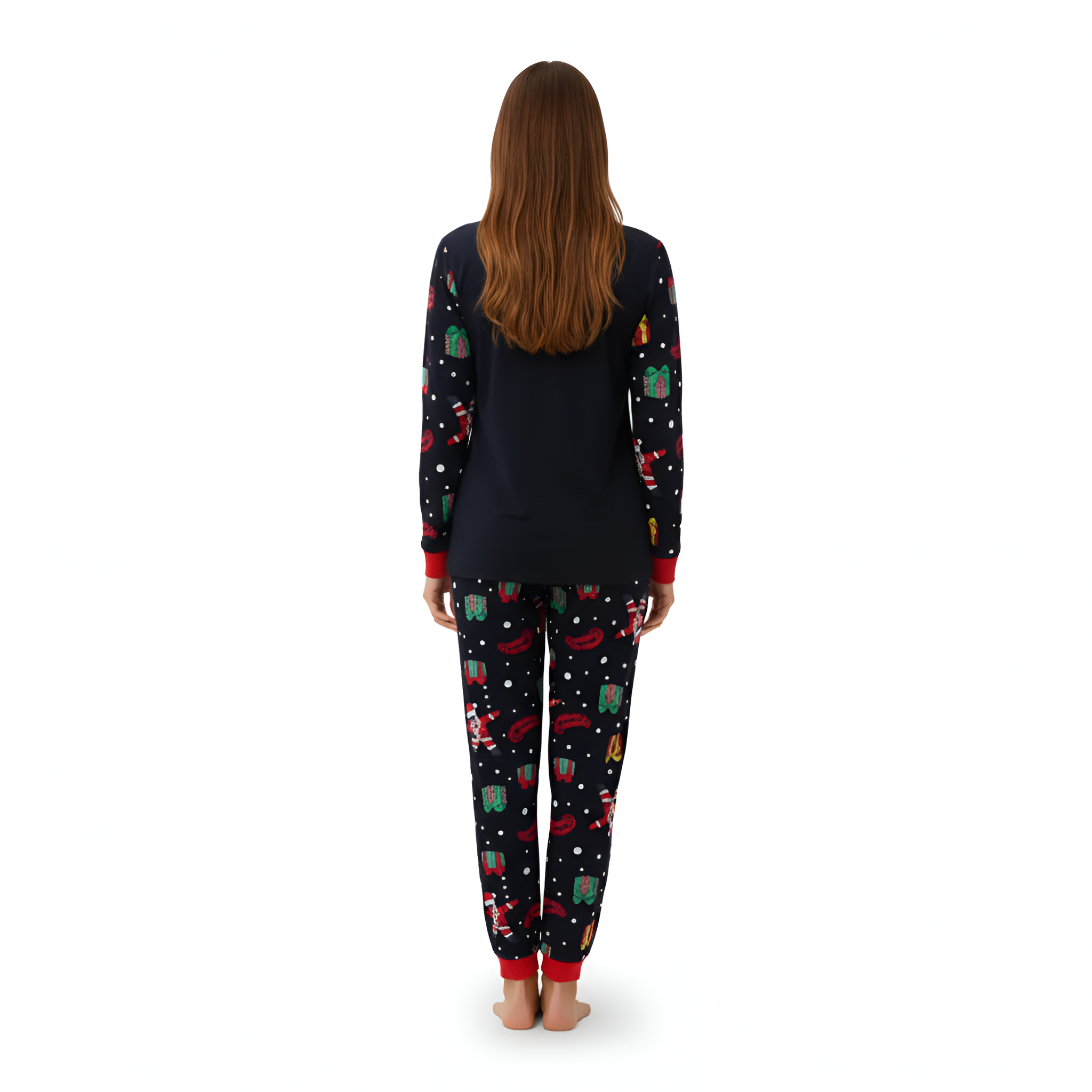 Santa Dabbing Printed Festive Family Matching Christmas Pajama Set