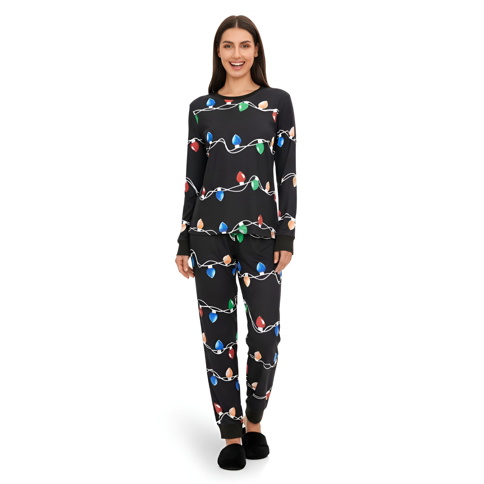 String Light Design Family Matching Pajama Sets