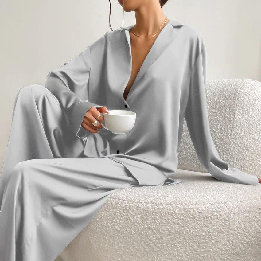 Women's Single-Breasted Long Sleeves Suits-Original Pajamas