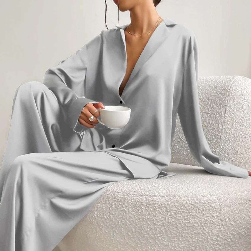 Women's Single-Breasted Long Sleeves Suits-Original Pajamas