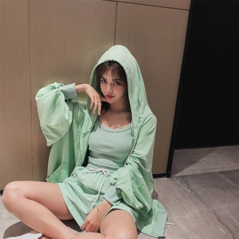 Women's 3 Pieces Summer Sleepwear Set