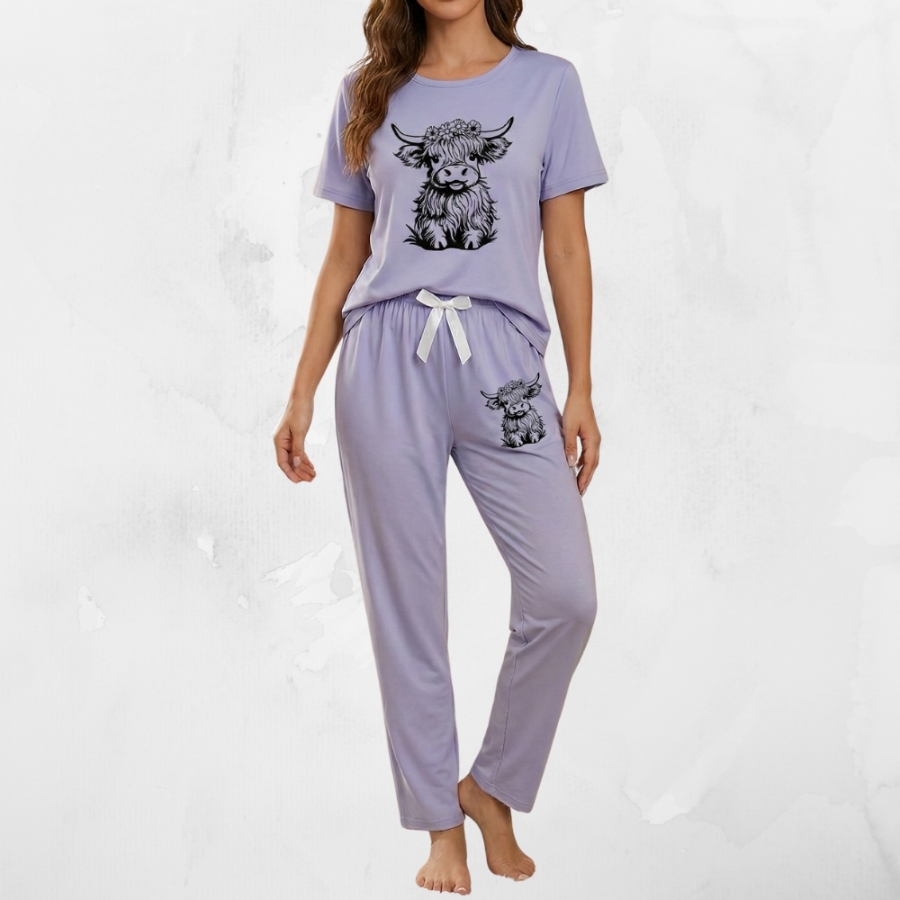 Highland Cow Women Pajama Set