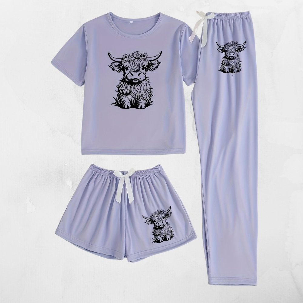 Highland Cow Women Pajama Set