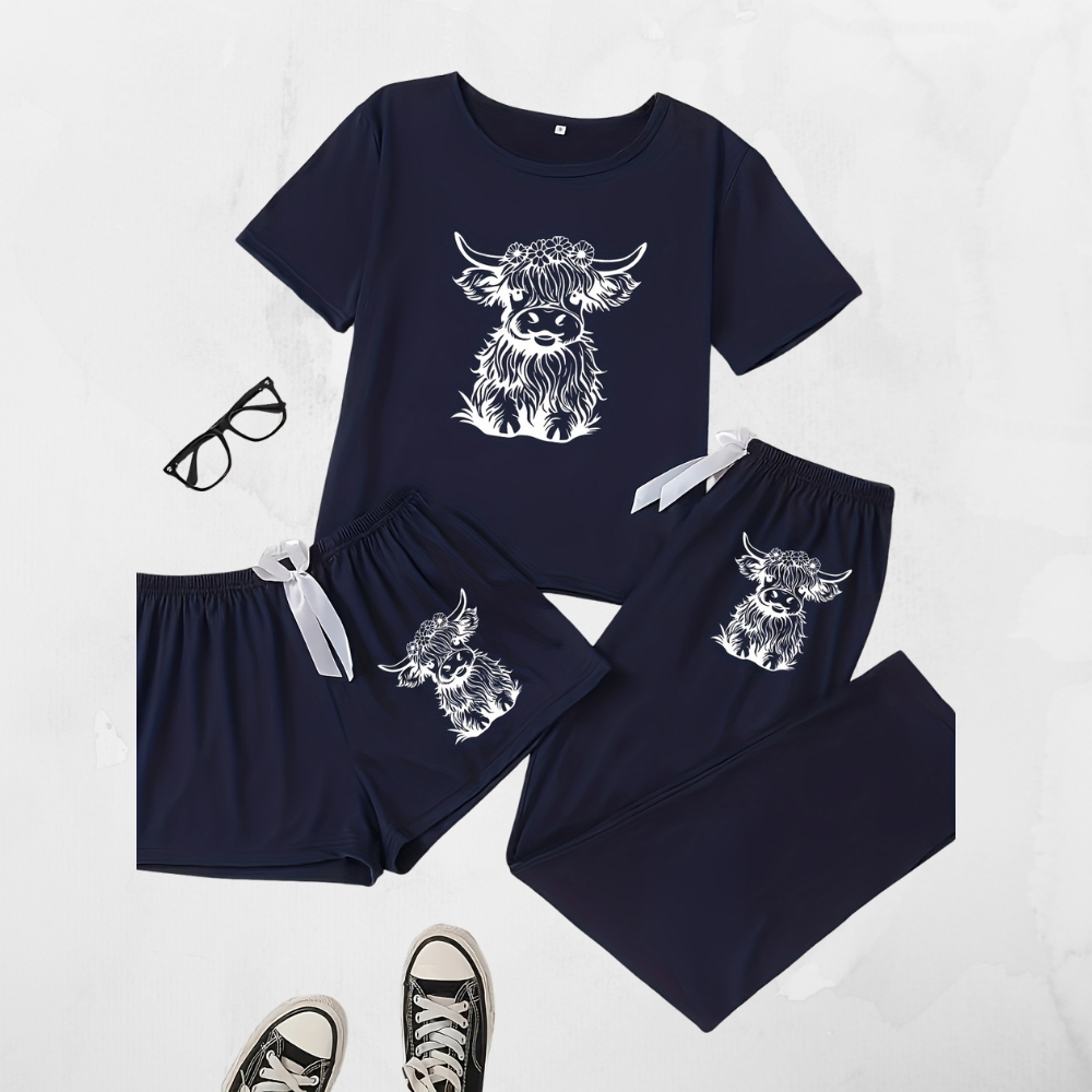 Highland Cow Women Pajama Set