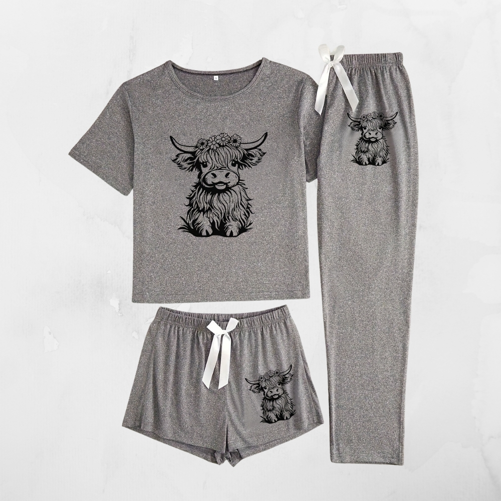 Highland Cow Women Pajama Set
