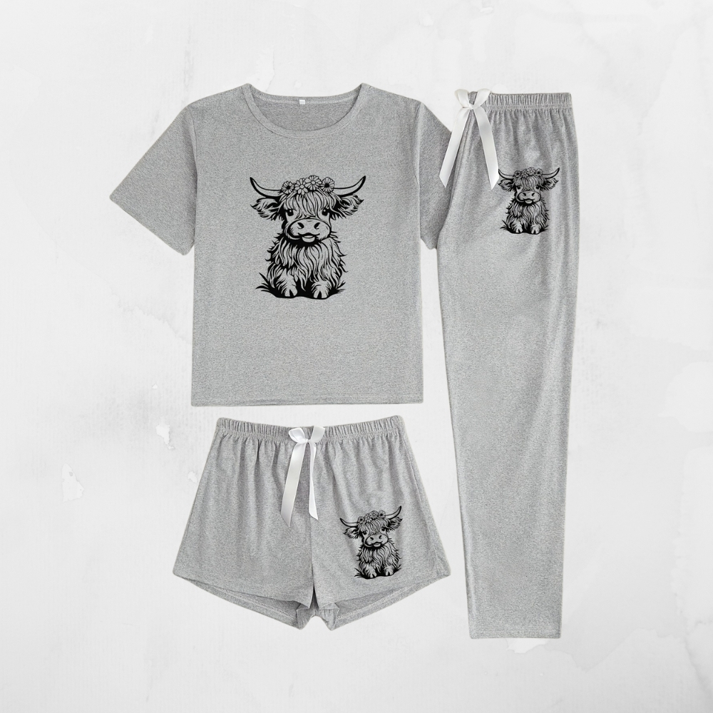 Highland Cow Women Pajama Set