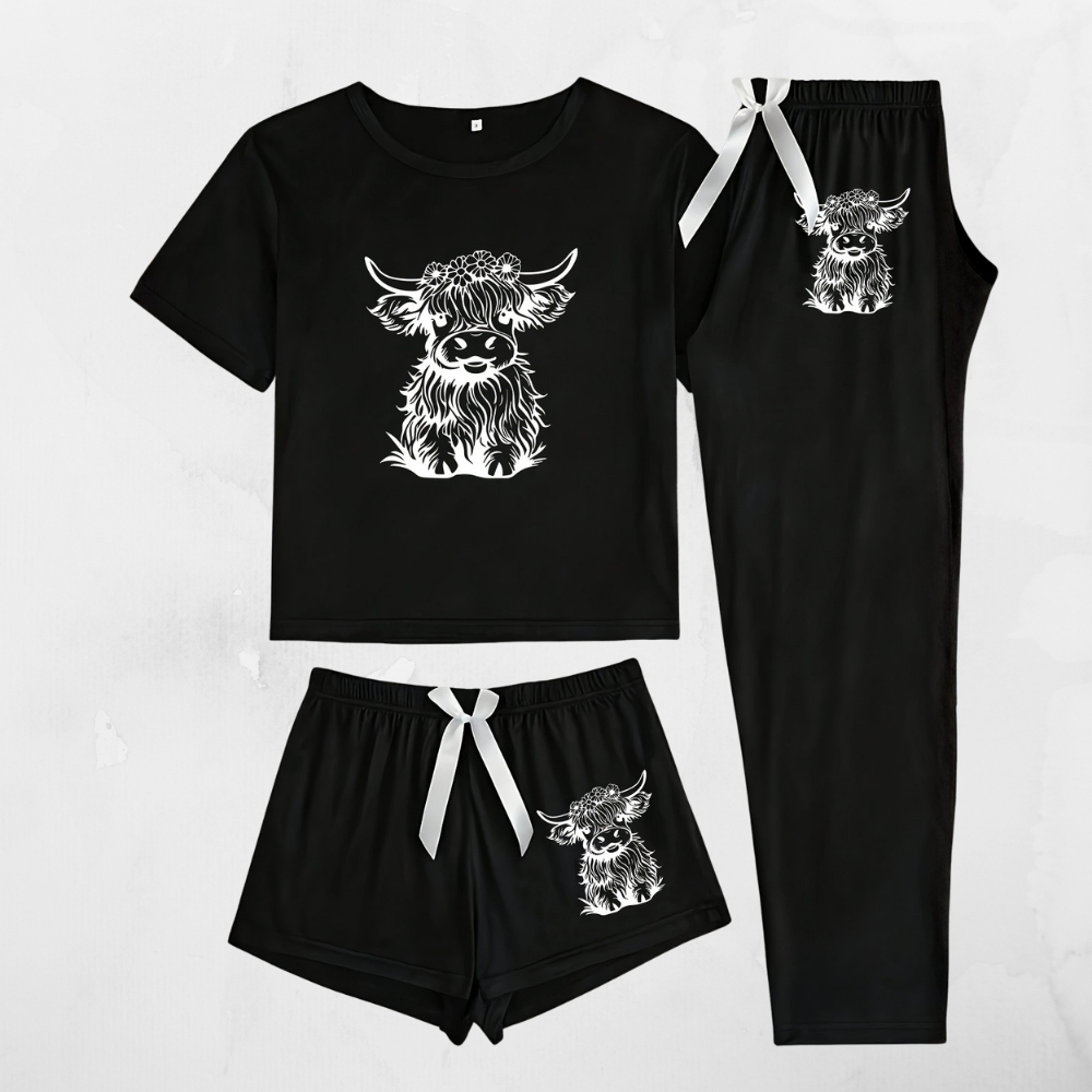 Highland Cow Women Pajama Set