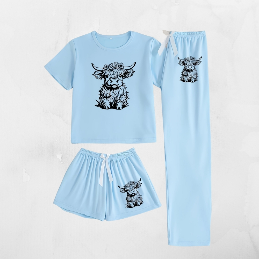 Highland Cow Women Pajama Set