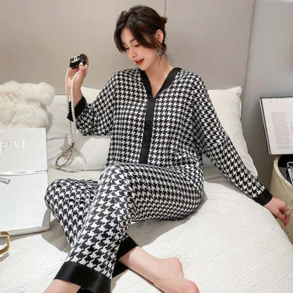 Women's Pajamas Set V Neck Design-Original Pajamas