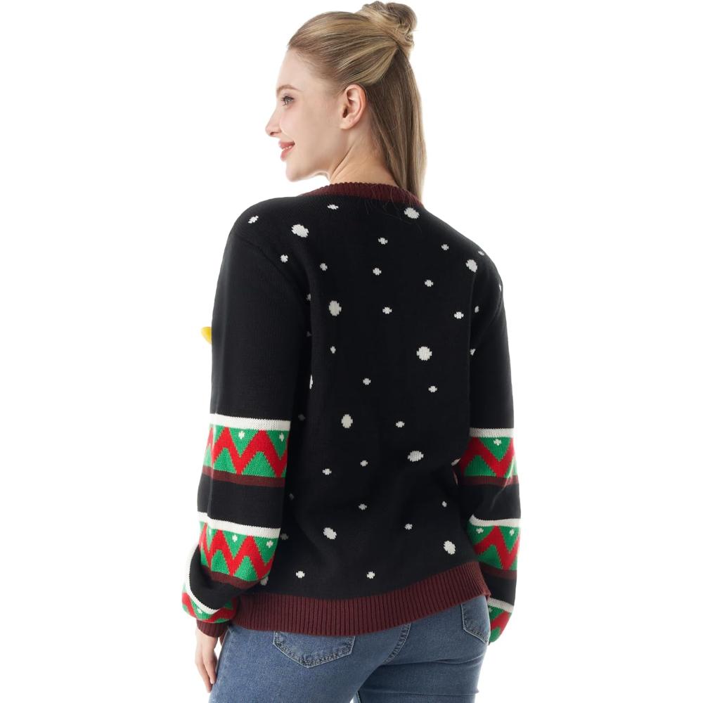 Festive Holiday Knit Sweater With Christmas Design-Original Pajamas
