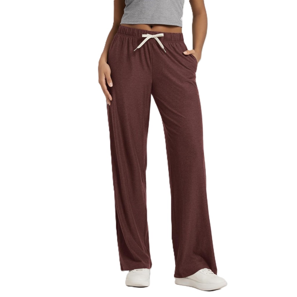 Straight Lounge Pajama Pants With Pockets