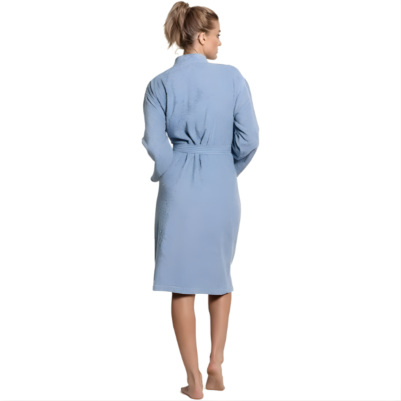 Soft Turkish Terry Cloth Kimono Design Bathrobe For Women