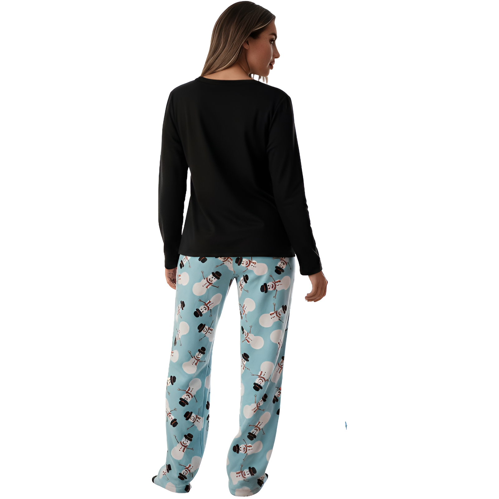 Long Sleeve Pajama Set With Pants And Matching Socks For Women