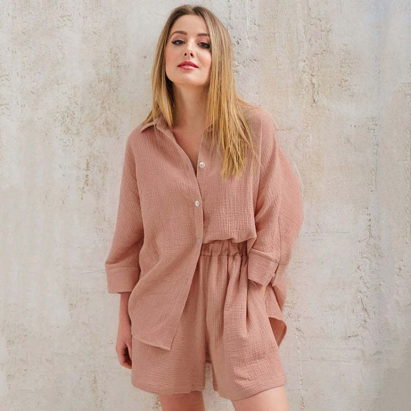Women's Cotton Quarter Sleeve Pajamas Set-Original Pajamas